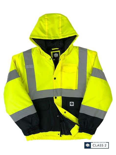 Buffalo Outdoors Men's Hi Vis Reflective Safety Winter Jacket High Visibility, 2XL