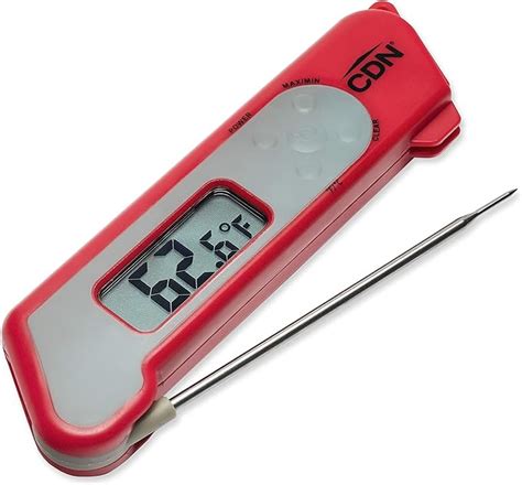 CDN TCT572-R ProAccurate Digital Instant Read Folding Thermocouple Cooking Thermometer-NSF Certified Red