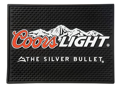Coors Light The Silver Bullet Bar Mat Professional Spill Mat Wait Station Drip Mat 12x9 Coaster