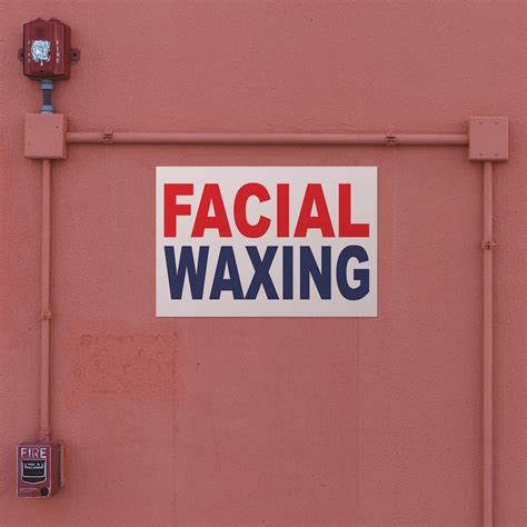 🔥🛍️🔥 Facial Waxing Red Blue Decal Sticker Retail Store Sign 4.5 X 12 Inches