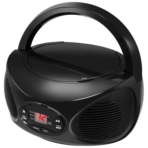 Up To 40% OFF GPX Portable Bluetooth FM Radio Boombox and CD Player, Black (BCB119B)