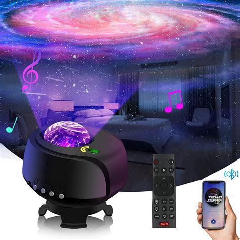 Galaxy Night Light Projector for Aesthetic Room Decor,Bluetooth Music Bedroom Ceiling,Star lamp/Skylight/Aurora/Moon/Ocean Wave/Nebula Cloud Pattern,Remote Control,Festival Gifts,Kids Sensory Light