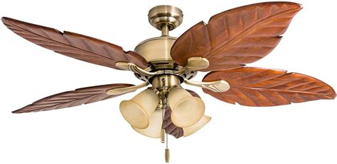 Product Deal Honeywell Ceiling Fans 50504-01 Royal Palm Ceiling Fan, 52", Aged Brass
