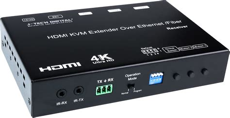 Limited J-Tech Digital 4K HDMI USB KVM Transmitter and Receiver Extender (4K30 KVM Receiver)