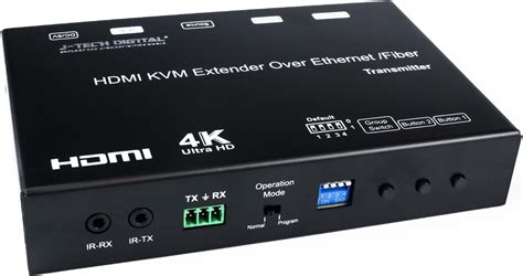 Limited J-Tech Digital 4K HDMI USB KVM Transmitter and Receiver Extender (4K30 KVM Receiver)