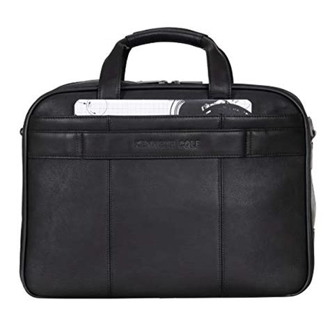 One-Day Sale: Up to 70% Off Kenneth Cole Reaction Resolute Men's Briefcase Full-Grain Colombian Leather 16" Laptop Portfolio Messenger Bag, Midnight Black, One Size
