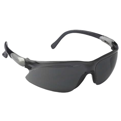 √ KleenGuard Visio Safety Eyewear (14472), Economical Glasses, UV Protection, Smoke Lenses, 3-Point Extendable Silver Temples, 12 Pairs / Case