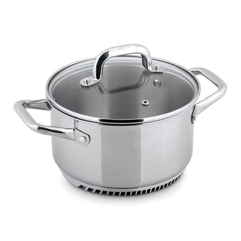 Turbo Pot FreshAir Rapid Boil Stainless Steel 3.5 qt. Casserole Pot/Dutch Oven, time-and-energy saving cookware for gas stove