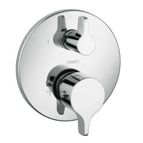 hansgrohe 04230000 S Thermostatic Trim with Integrated Volume Control-Less Valve, 6.75 x 6.75 x 3.00 Inches, Chrome