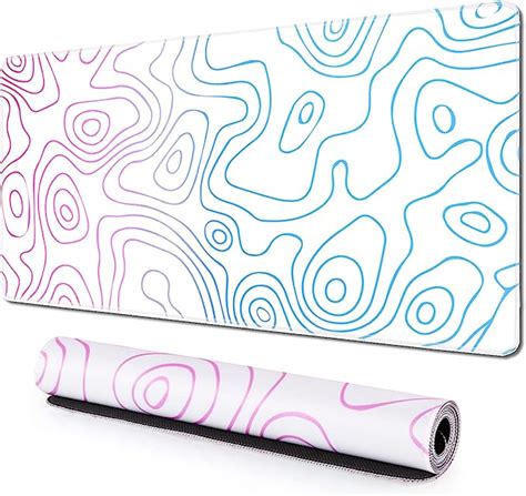 iLeadon Large Gaming Mouse Pad, Non-Slip Rubber Base Computer Mouse Pad Premium-Textured & Waterproof Mouse Pad for Desk, 35.1 x 15.75-inch 2.5mm Thick, Peony Flower