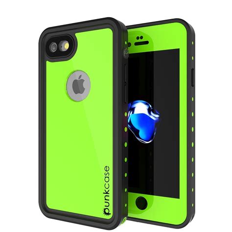 iPhone 8 Plus Waterproof Case, Punkcase [StudStar Series] [Slim Fit] [IP68 Certified] [Shockproof] [Dirtproof] [Snowproof] Universal Armor Cover for Apple iPhone 7 Plus & 8+ [Light Green]
